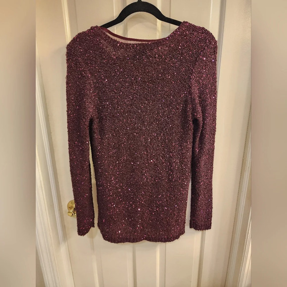 Apt 9 maroon sparkly sweater size lg - Picture 4 of 4